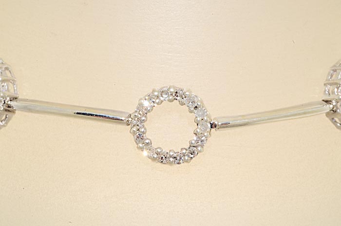 1,500 1.31CT ROUND CUT DIAMOND CIRCULAR DESIGN CLUSTER BRACELET 