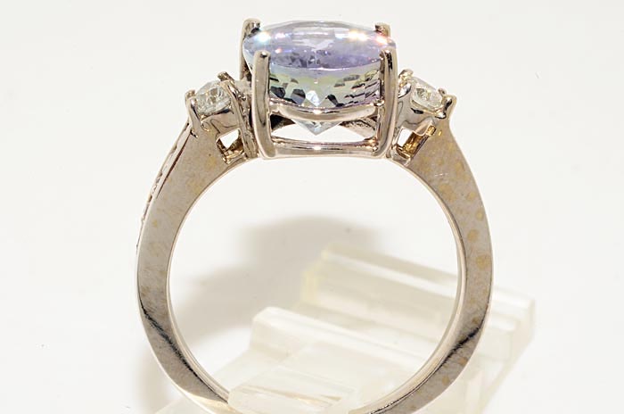 10000 4.78CT OVAL CUT AAA TANZANITE & DIAMOND RING VS SIZE 8  