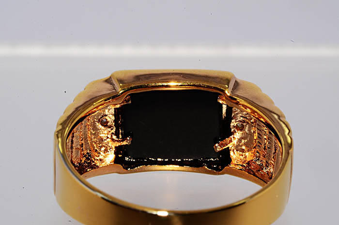 02Ct Dad Written Mens Natural Onyx Diamond Ring Size 9 25 Beautiful