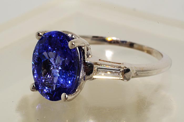   blue purple aaa tanzanite 3 11 cts color blue purple clarity has